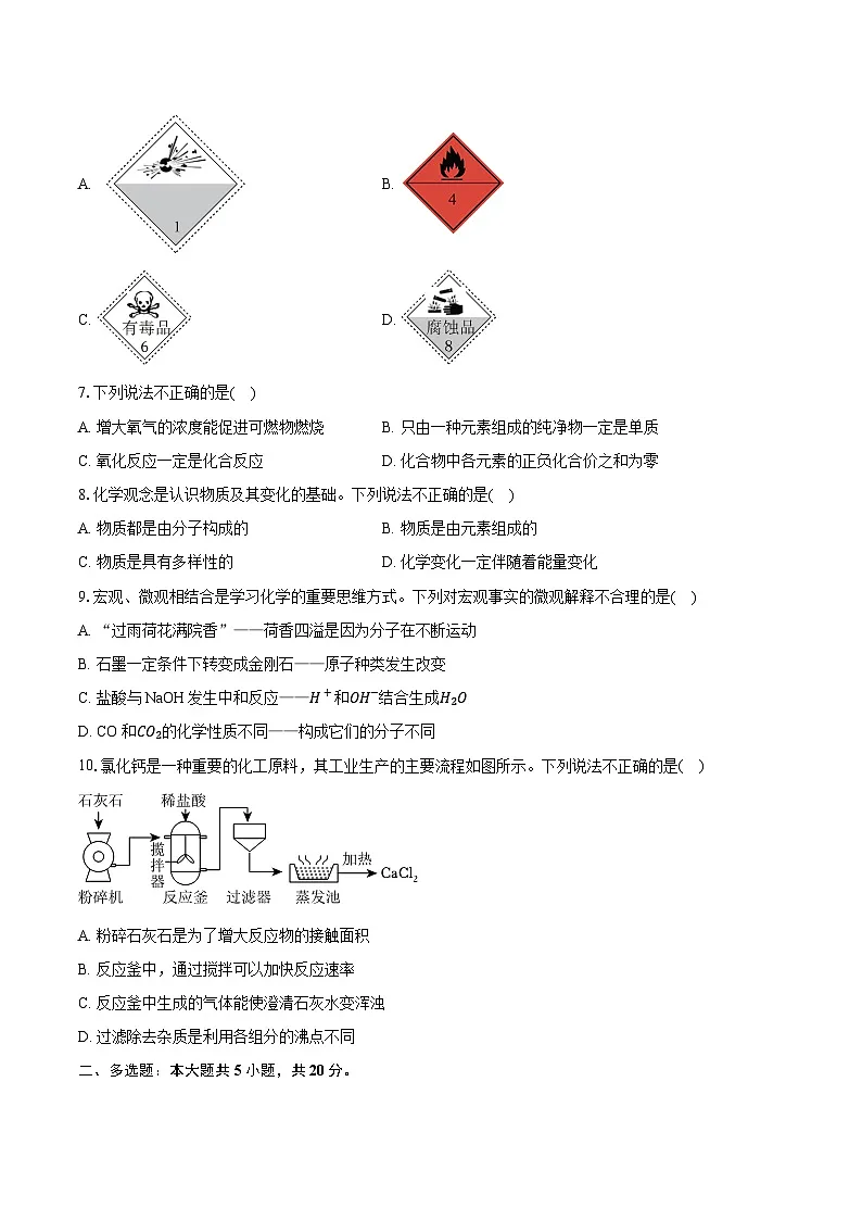 2025年山东省济南市中考化学试卷（含详细答案解析）第2页