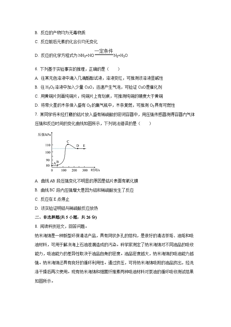 内蒙古鄂伦春自治旗2025年初中学业水平考试模拟化学试卷（学生版）第2页