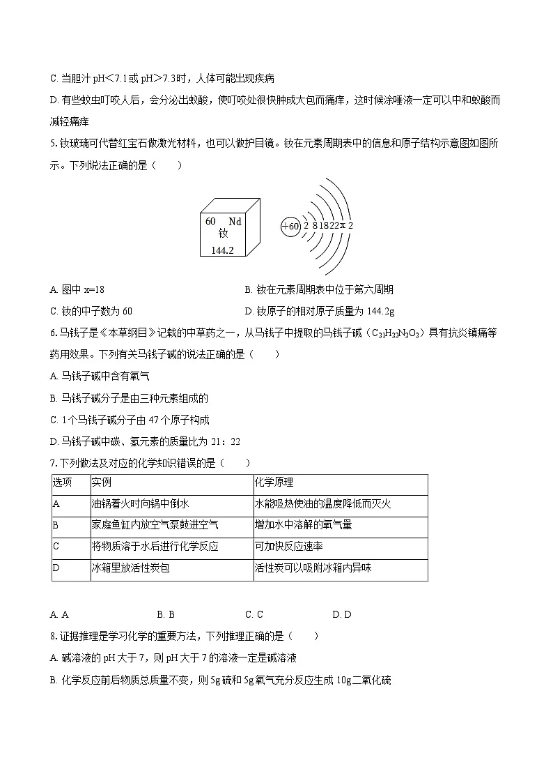 2025年河北省邢台五中中考化学二模试卷-自定义类型第2页