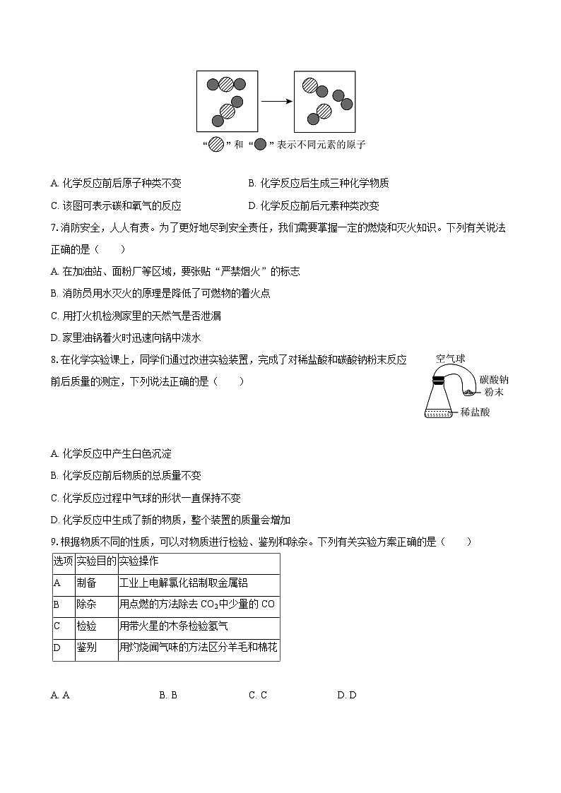 2025年山西省运城市中考化学学业水平模拟试卷（有答案）第2页