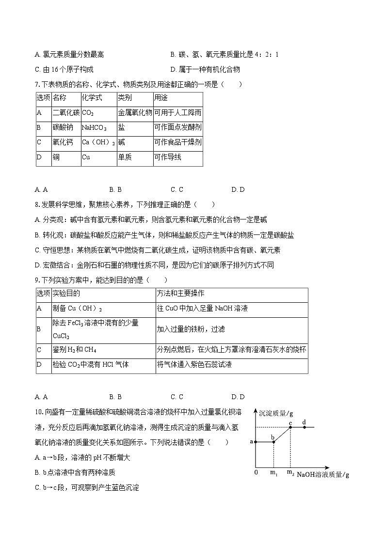 2025年河北省邯郸二十三中中考化学二模试卷-自定义类型第2页
