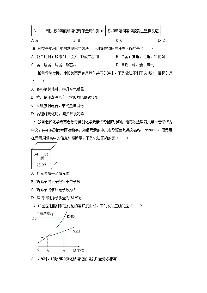 广东省肇庆市封开县2025年中考二模化学试卷（学生版）第3页