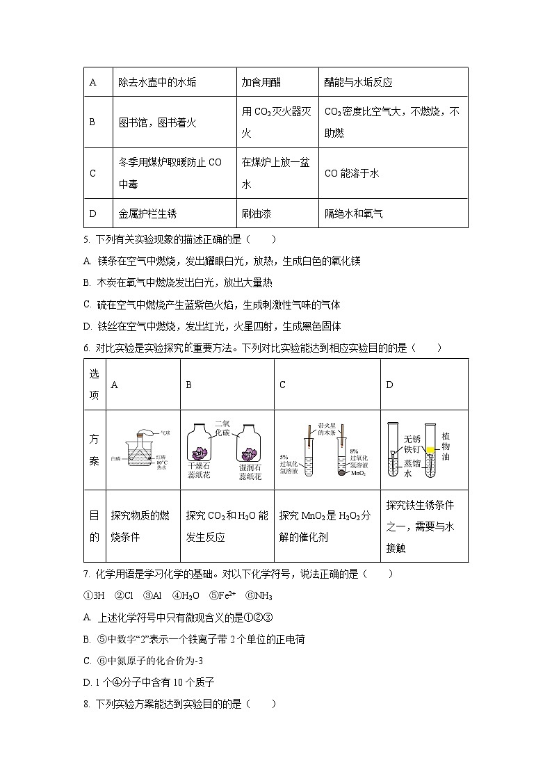 陕西省榆林市2025年初中学业水平考试化学突破卷（学生版）第2页