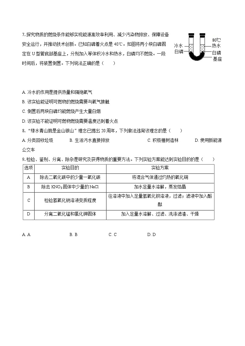 2025年河北省衡水三中中考化学一模试卷-自定义类型第2页