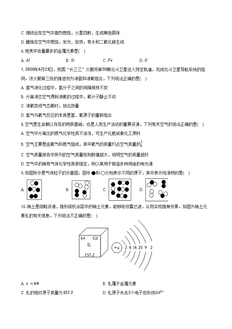 2025-2026学年山东省临沂市莒南县九年级（上）第一次月考化学试卷（含答案）第2页