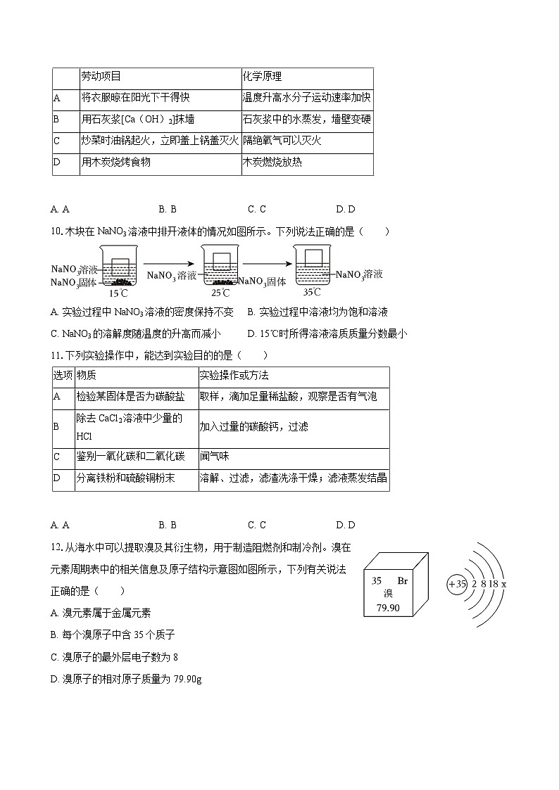 2025年湖北省孝感市孝南区中考化学二模试卷-自定义类型第3页