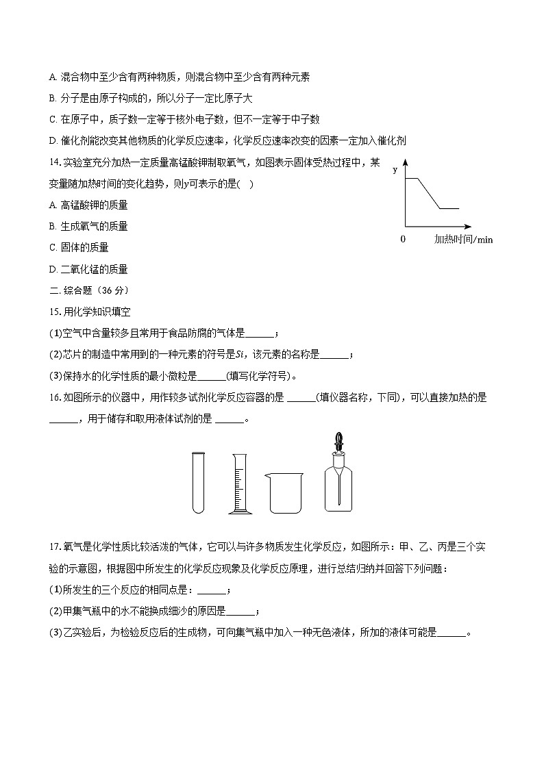 2025-2026学年河南省南阳三中九年级（上）月考化学试卷（10月份）（含答案）第3页