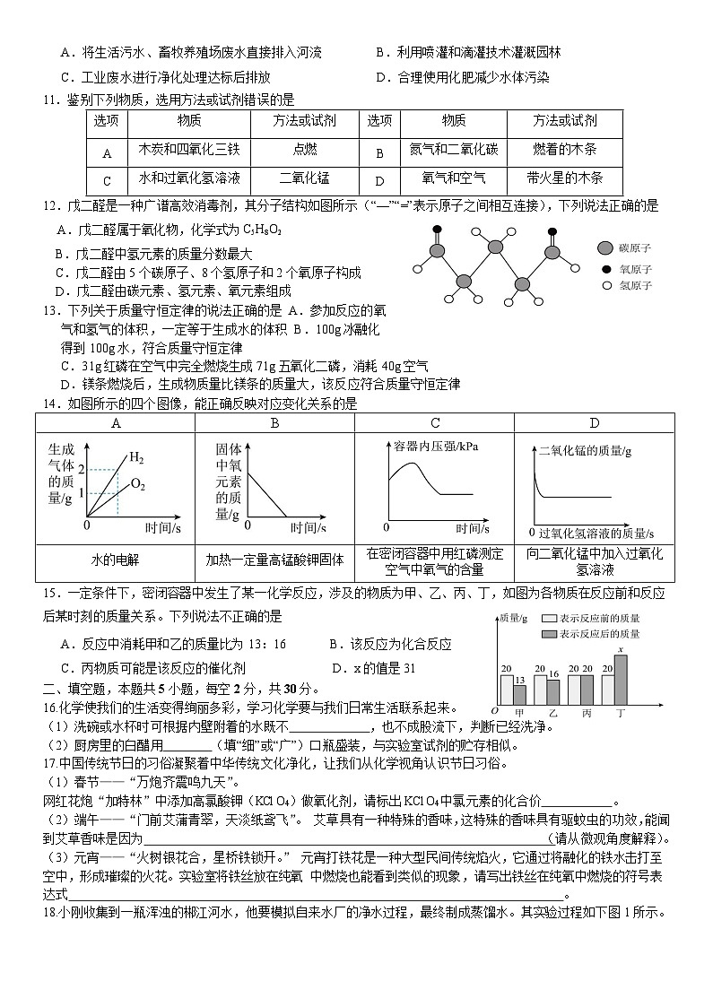 湖南省郴州市部分校2024-2025学年九年级上学期11月期中化学试题第2页