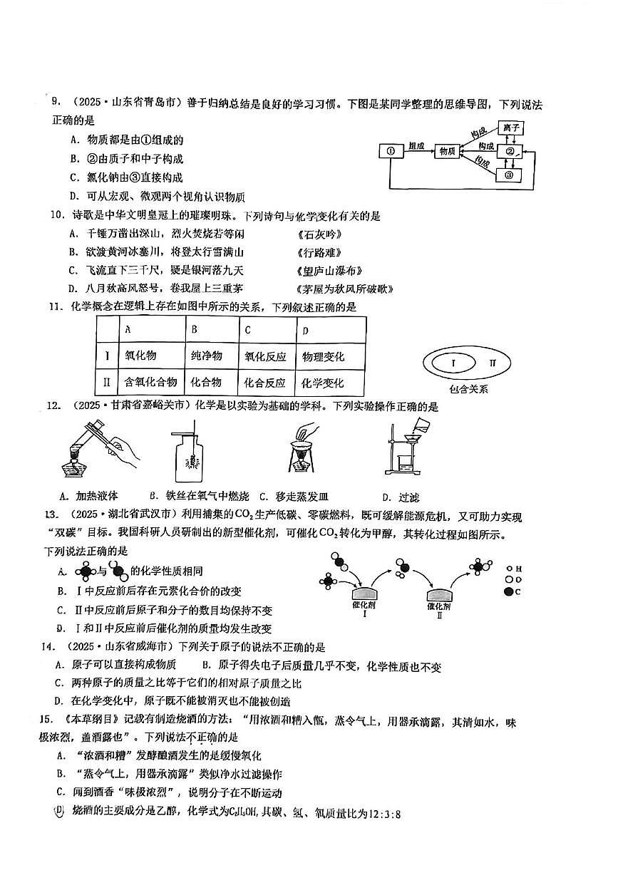 江苏省昆山市康桥中学2025-2026学年九年级上学期10月月考化学试卷第2页