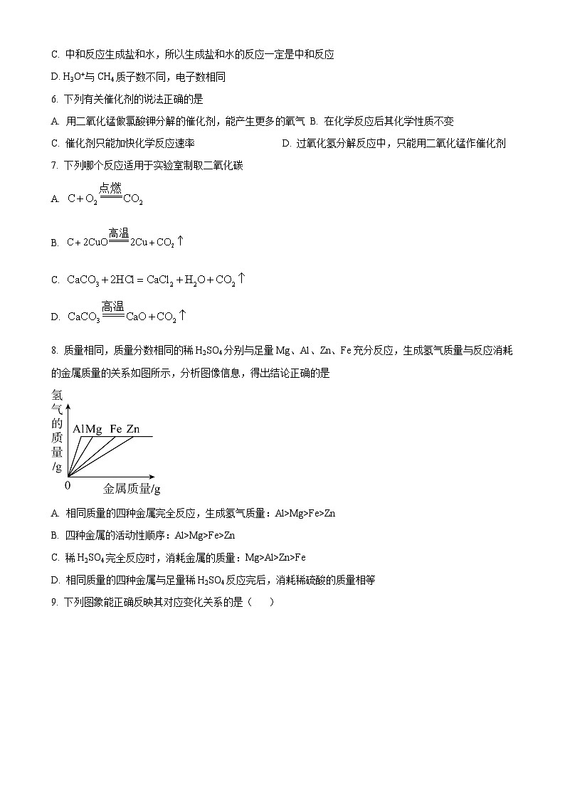 精品解析：广东省深圳市福田区五校2024-2025学年九年级上学期期末（一模）化学试题（原卷版）第2页