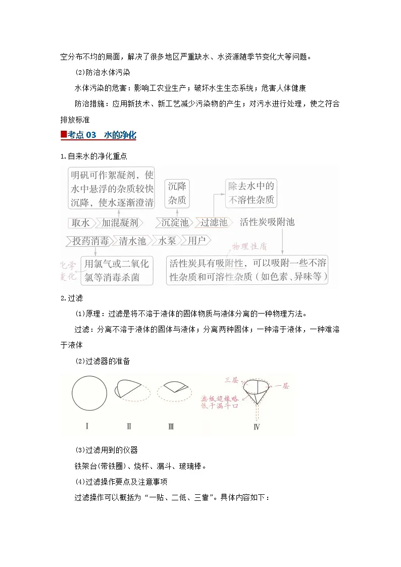 专题09 水资源及其利用（word）2025-2026学年九上化学人教版2024期中复习学案知识点+习题（解析版 第2页