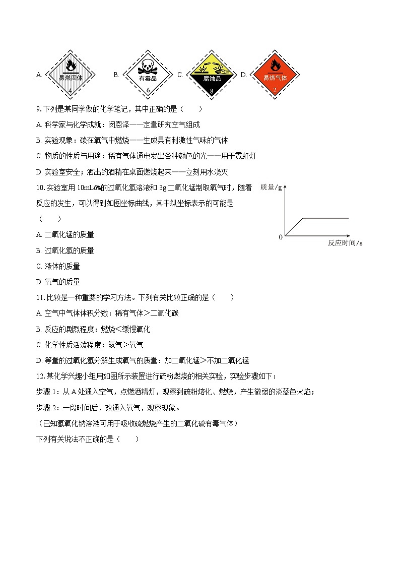 2025-2026学年甘肃省酒泉二中九年级（上）第一次段考化学试卷-自定义类型第2页