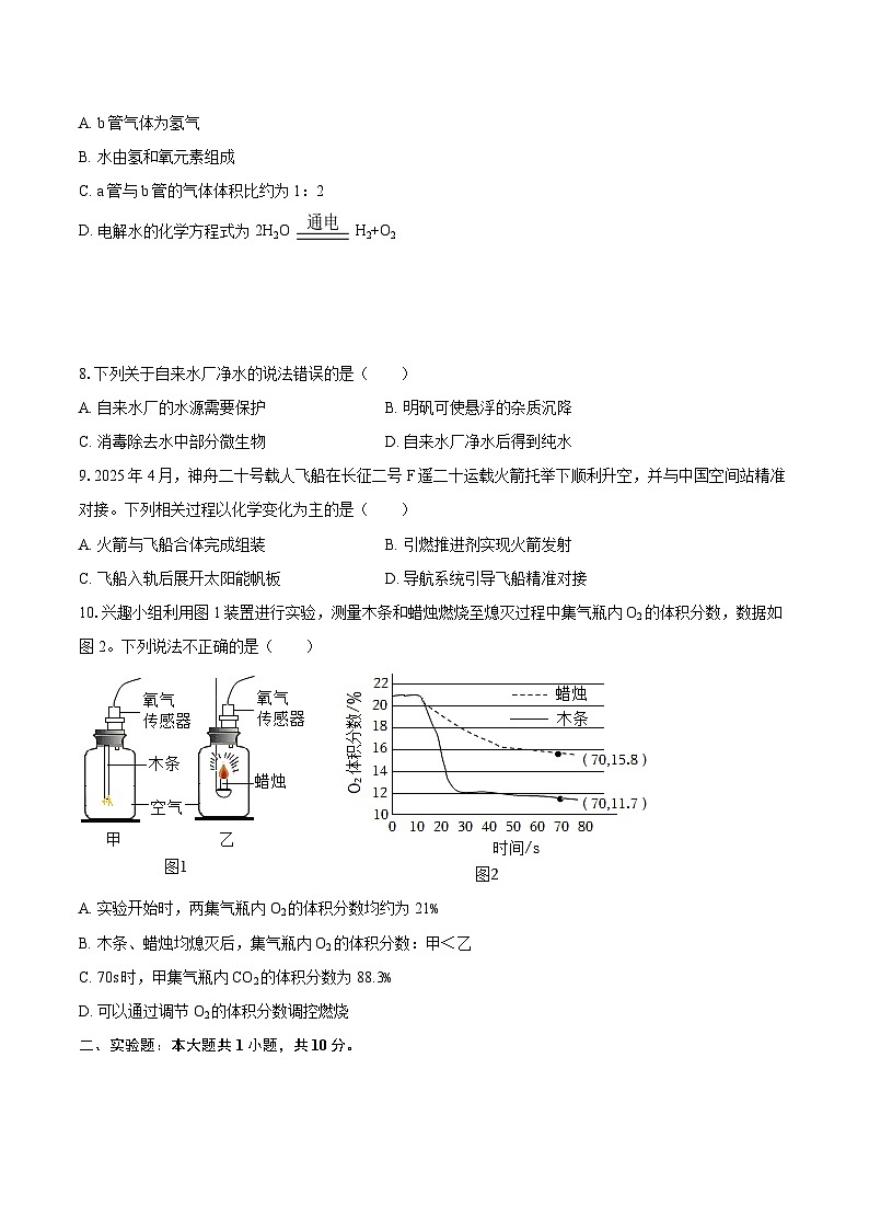 2025-2026学年辽宁省沈阳市清乐围棋学校九年级（上）月考化学试卷（10月份）-自定义类型第2页
