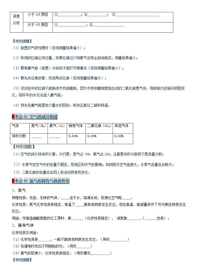 专题02 空气（期中复习讲义）（原卷版）第2页