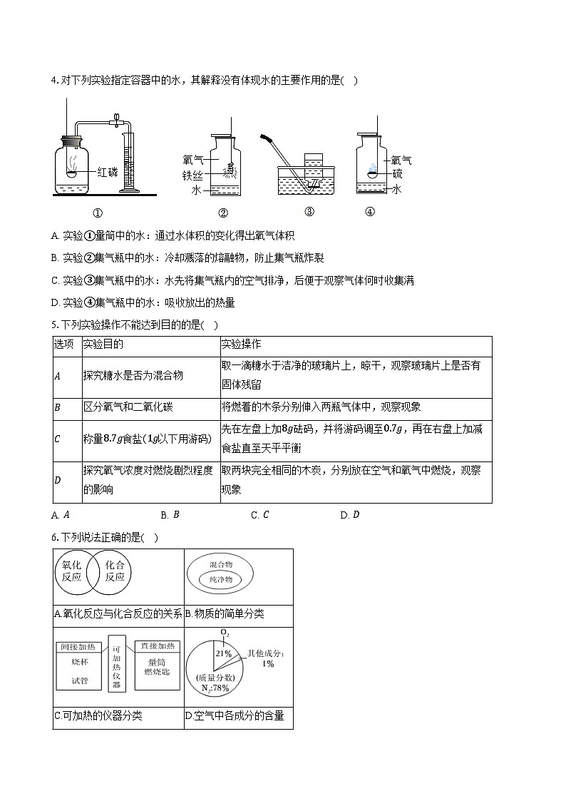 2025-2026学年湖北省武汉市汉铁中学九年级（上）10月月考化学试卷（含答案）第2页
