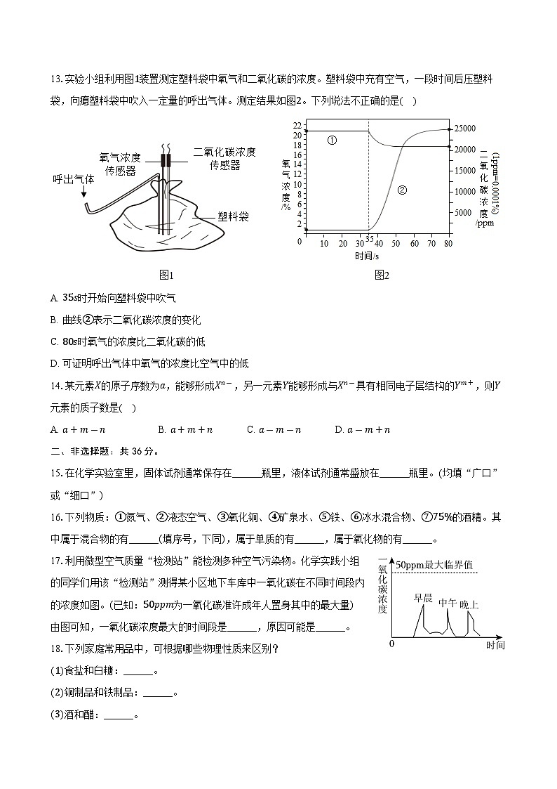 2025-2026学年河南省周口市太康县九年级（上）10月月考化学试卷（含答案）第3页