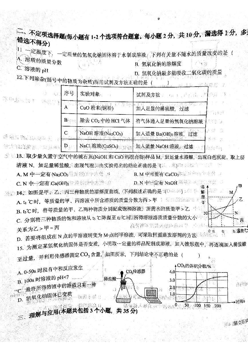 山东省烟台市经济技术开发区2025-2026学年九年级上学期期中考试化学试卷第3页