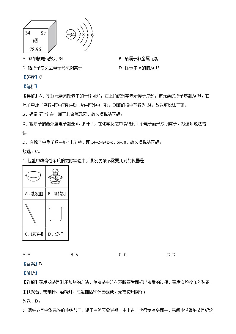 2025年安徽省合肥市庐江县中考一模化学试题（解析版）-A4第2页