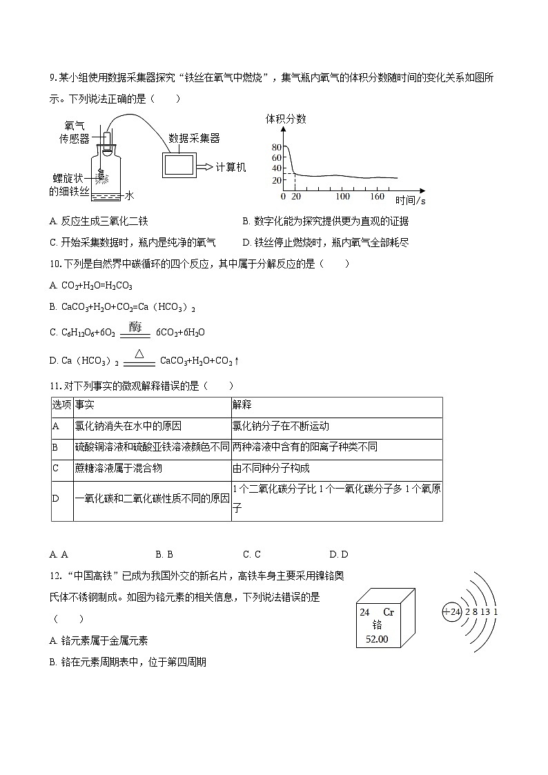 2025-2026学年四川省绵阳市游仙区九年级（上）期中化学试卷-自定义类型第3页