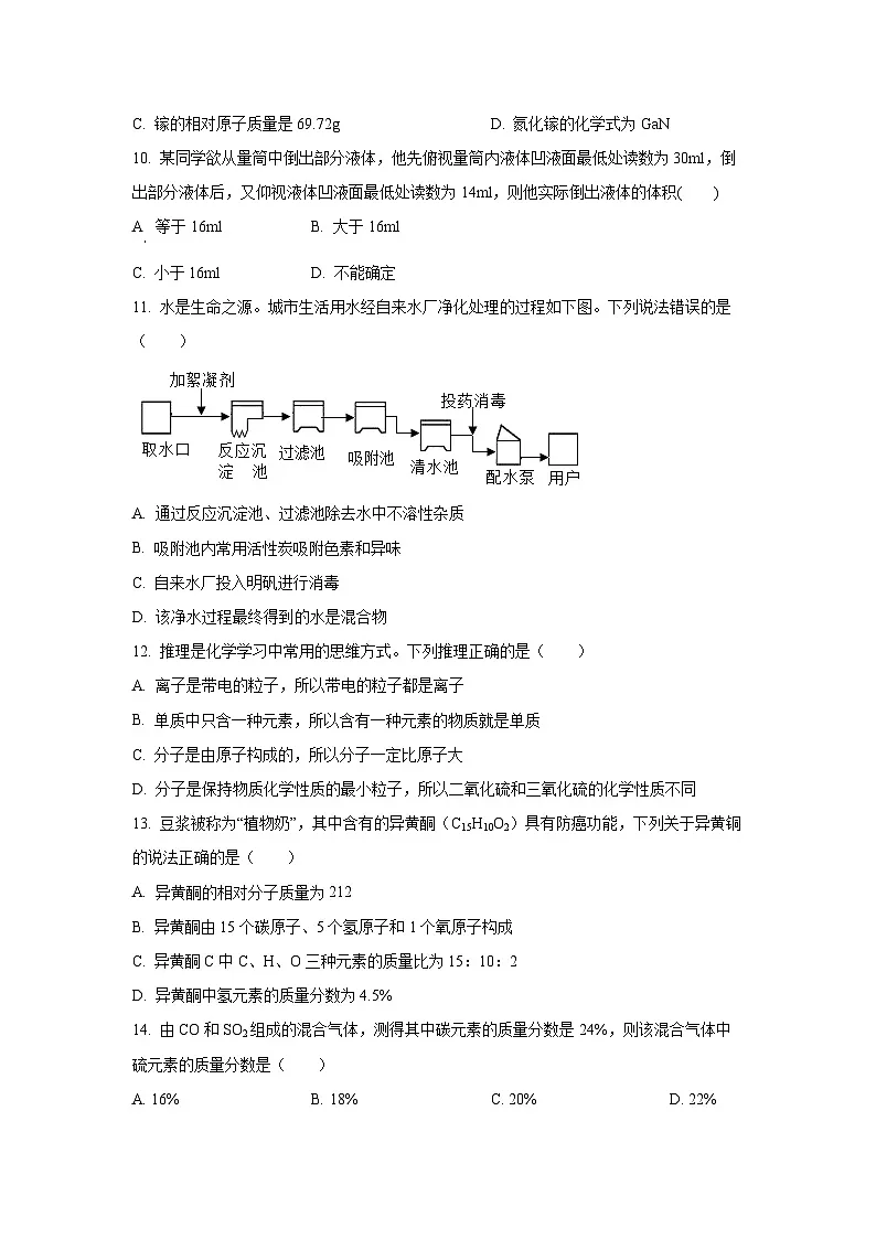 2024~2025学年黄河南省开封市九年级（上）期中测试 化学试题（学生版）第3页