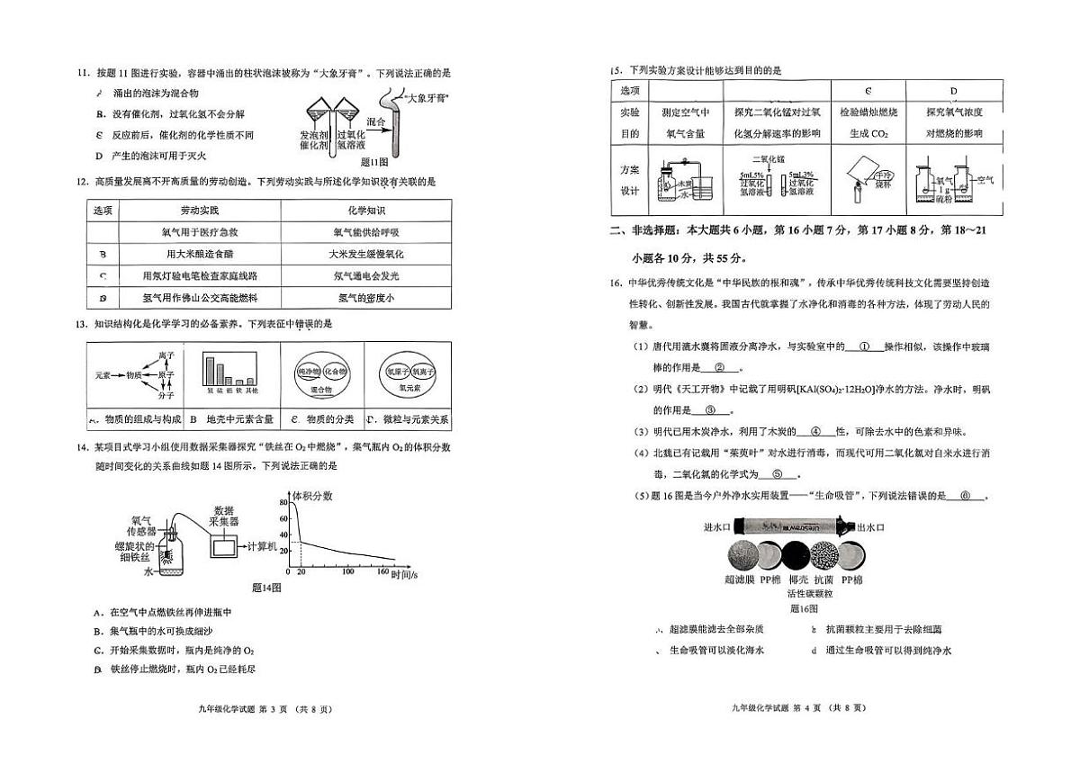 广东省佛山市高明区2025-2026学年九年级上学期期中考试化学试题第2页