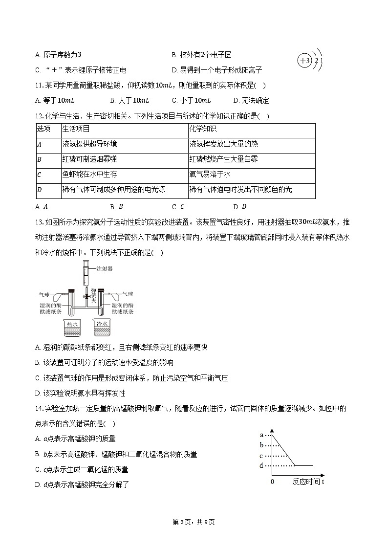 2025-2026学年重庆市潼南区九年级（上）第一次月考化学试卷（含答案）第3页