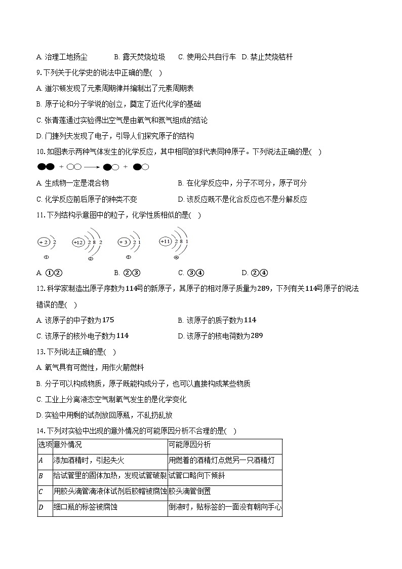 2025-2026学年黑龙江省佳木斯市富锦市九年级（上）10月月考化学试卷（含答案）第2页