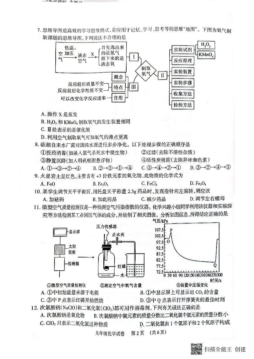 湖南省岳阳市临湘市2025-2026学年九年级上学期11月期中化学试题第2页
