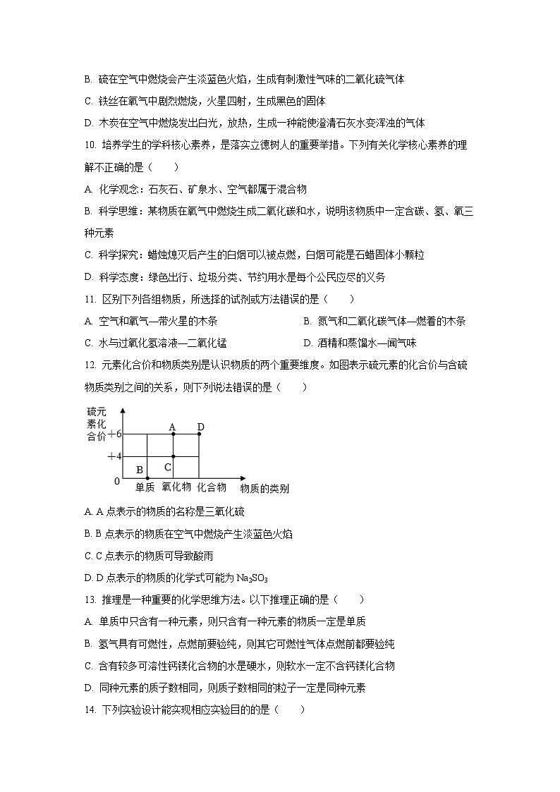 湖南省2025—2026学年九年级上学期期中测试优选卷化学试卷（学生版）第3页