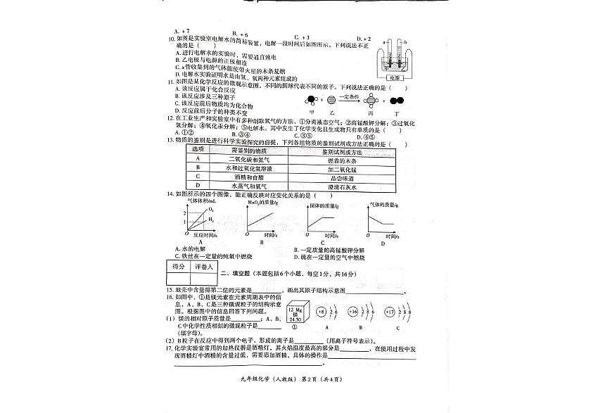 河南省郑州市新郑市2025-2026学年九年级上学期11月期中化学试题第2页