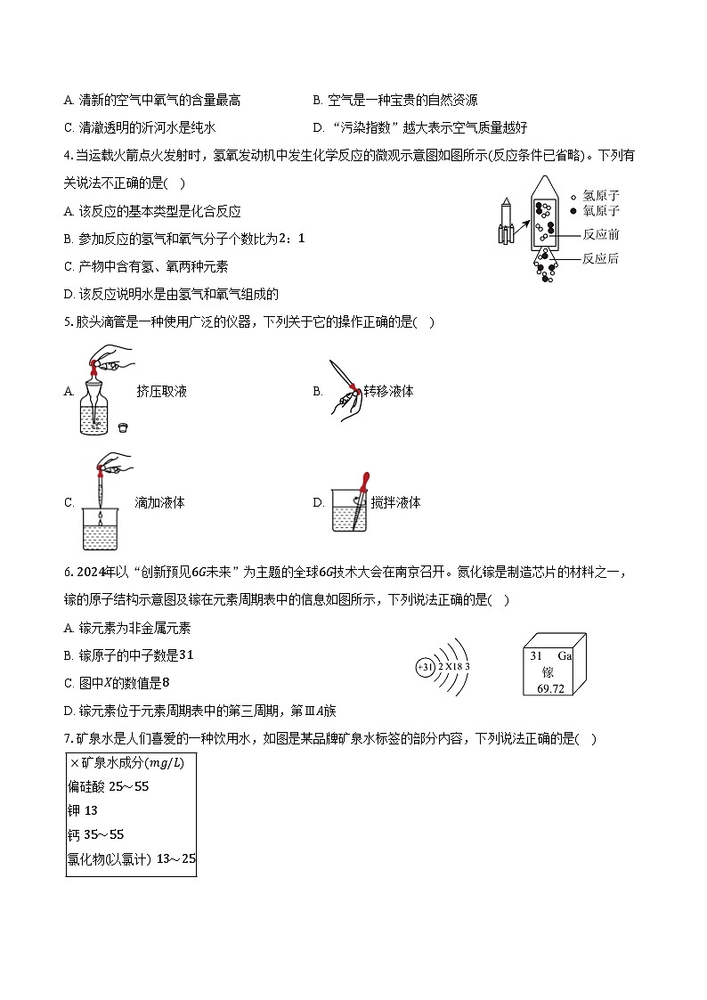 2025-2026学年山东省枣庄市峄城区九年级（上）期中化学试卷（含答案）第2页