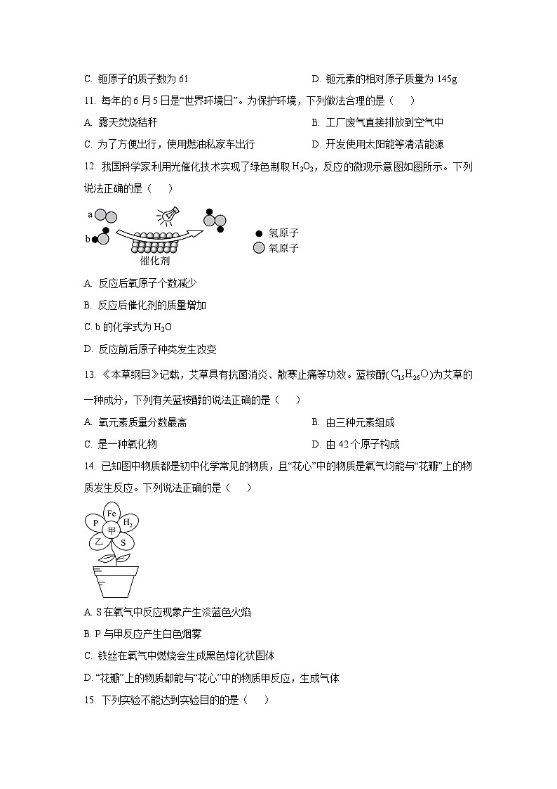 广东省韶关市新丰县2025-2026学年九年级上学期中考试化学试卷（学生版）第3页