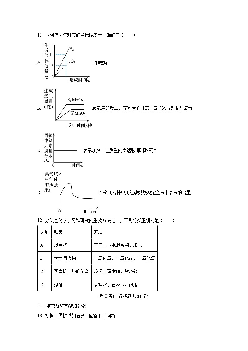 山东省济宁市微山县2024~2025学年九年级上学期期中考试化学试卷（学生版）第3页
