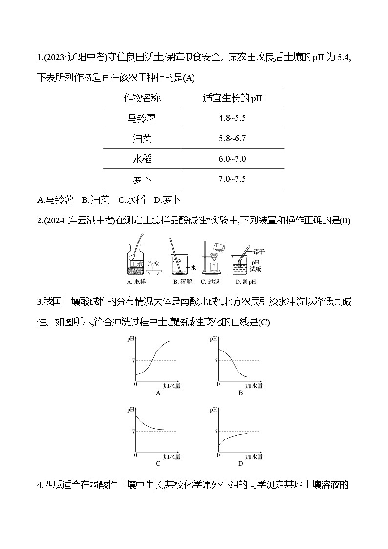 跨学科实践活动　5　探究土壤酸碱性对植物生长的影响第2页