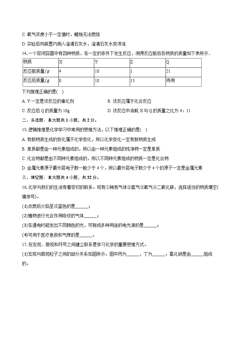 2025-2026学年天津市南开大学附属中学津南学校九年级（上）期中化学试卷（有答案和解析）第3页
