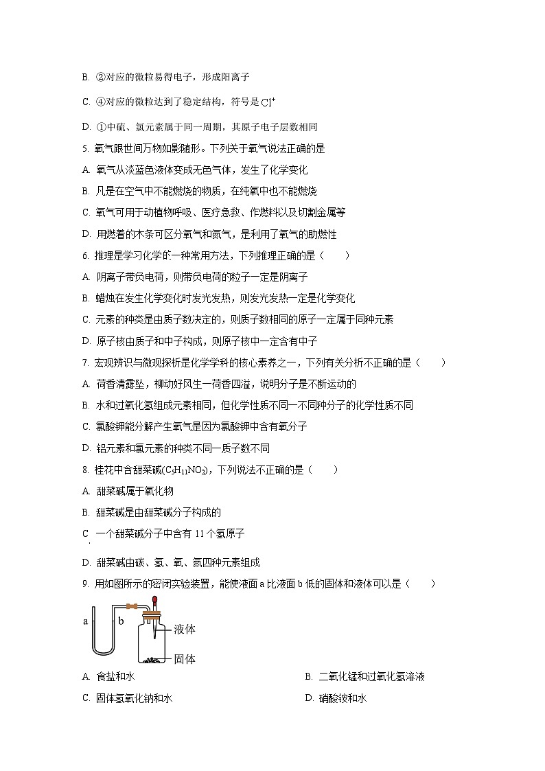 2025-2026学年山东省滨州市阳信县九年级上学期期中考试 化学试题（学生版）第2页