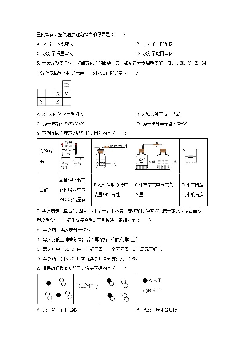 河北省秦皇岛市卢龙县2025-2026学年九年级上学期期中质量检测化学试卷（学生版）第2页