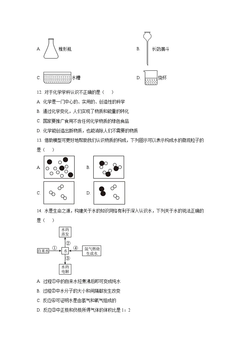 山东省淄博市临淄区（五四制）2025-2026学年八年级上学期期中考试化学试卷（学生版）第3页