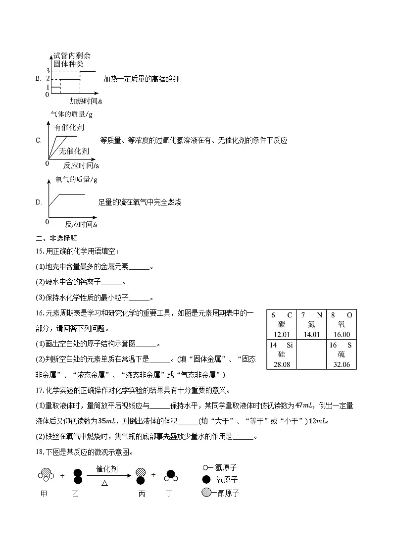 2025-2026学年河南省周口市郸城县九年级（上）期中化学试卷（含答案）第3页
