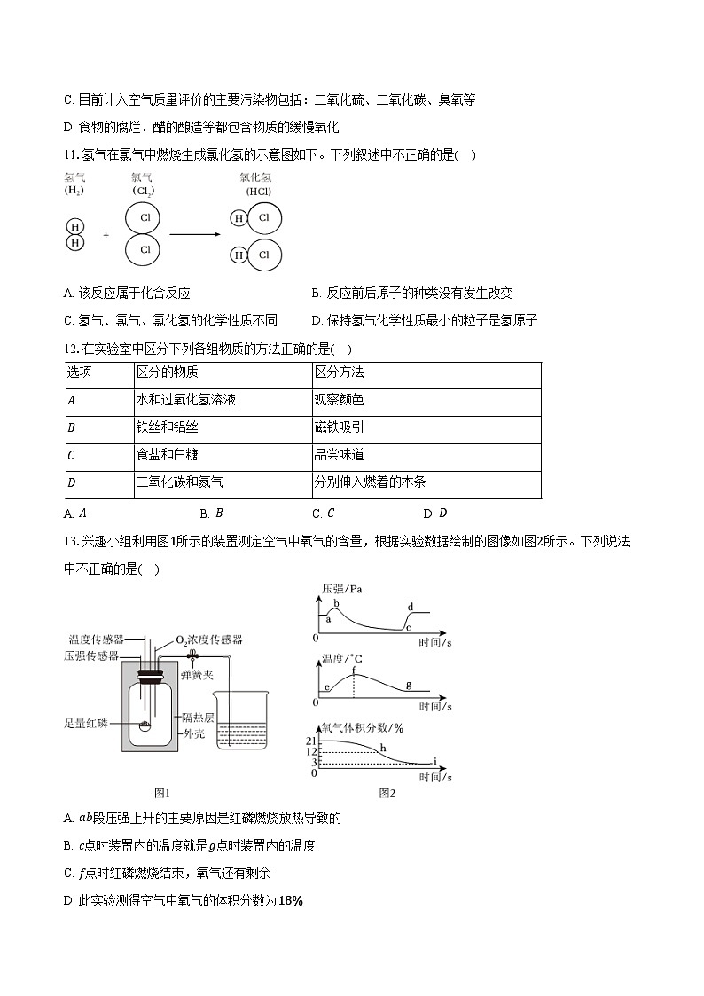 2025-2026学年黑龙江省哈尔滨市德强学校八年级（上）期中化学试卷（五四学制）（含答案）第3页
