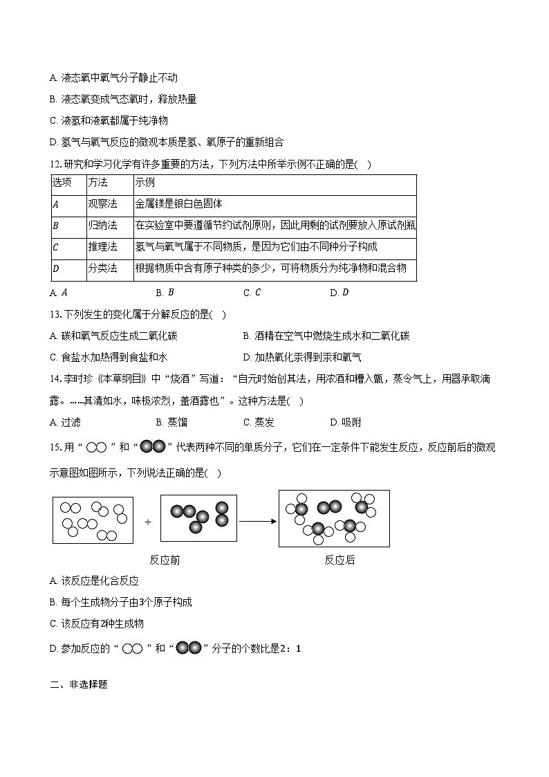 2025-2026学年山东省烟台市莱阳市八年级（上）期中化学试卷（含答案）第3页