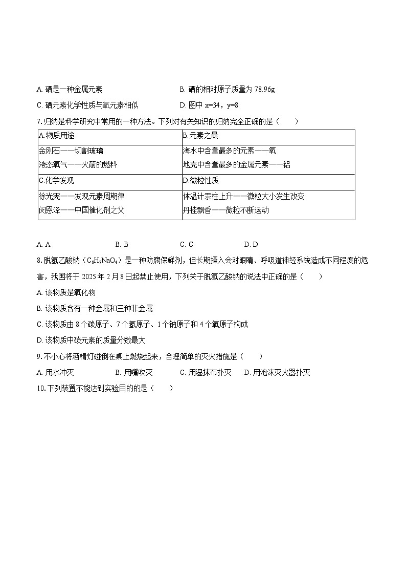 2025-2026学年广东省湛江市雷州市九年级（上）期中化学试卷-自定义类型第2页