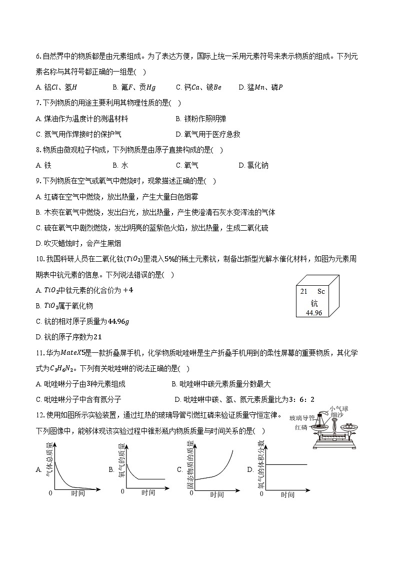 2025-2026学年河南省洛阳市洛龙区九年级（上）期中化学试卷（含答案）第2页