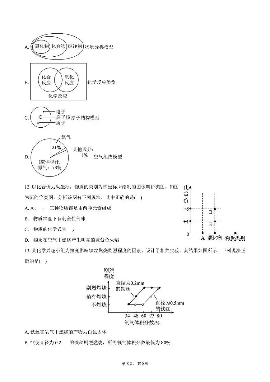 2025-2026学年湖北省黄冈市蕲春县九年级（上）期中化学试卷（含答案）第3页
