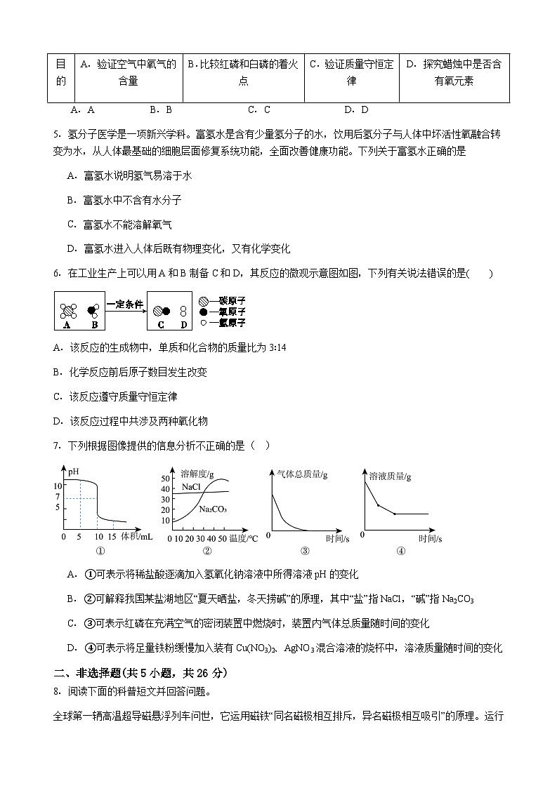 2025年内蒙古自治区初中学业水平考试模拟化学试卷（六）（有答案）第2页