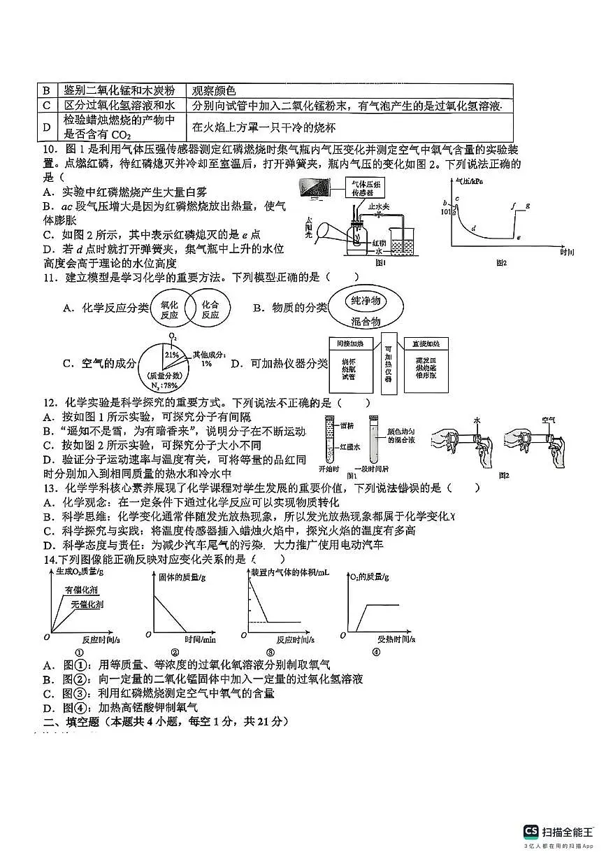 青海省西宁市七中优质教育集团中华校区2025-2026学年九年级上学期阶段性学情评估化学试卷（月考）第2页