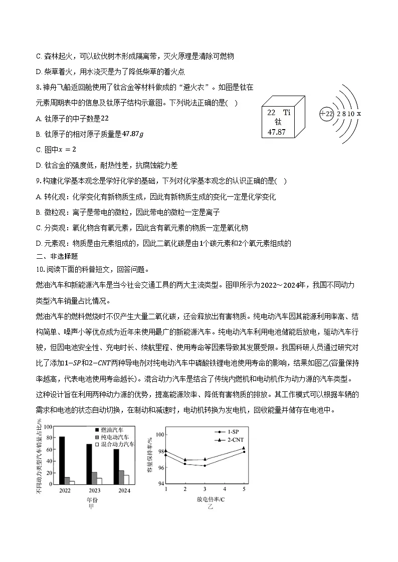 2025-2026学年辽宁省锦州市太和区九年级（上）期中化学试卷（含答案）第2页