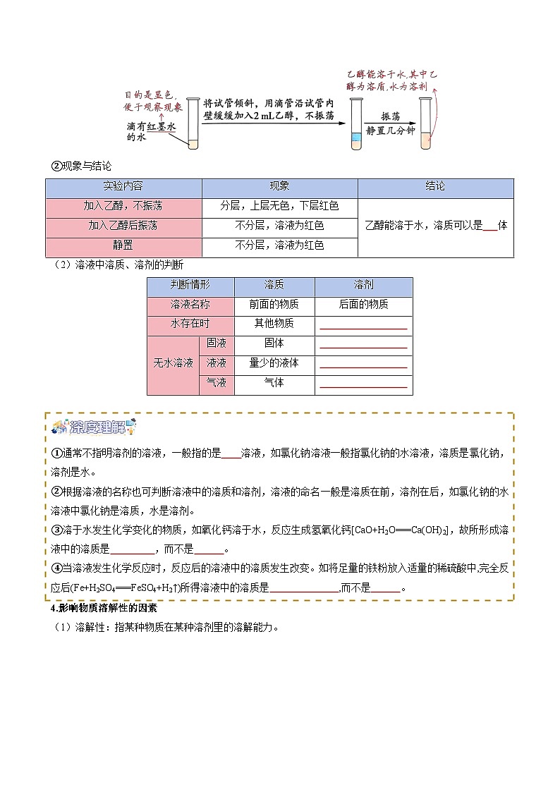 9.1 溶液及其应用 第1课时（同步讲义）（原卷版）第3页