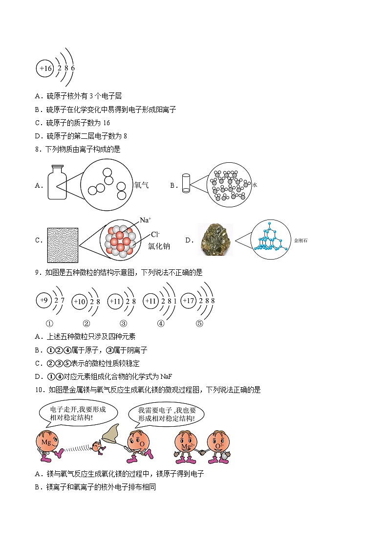 专题11 构成物质的微粒 元素（练习）（原卷版）第3页