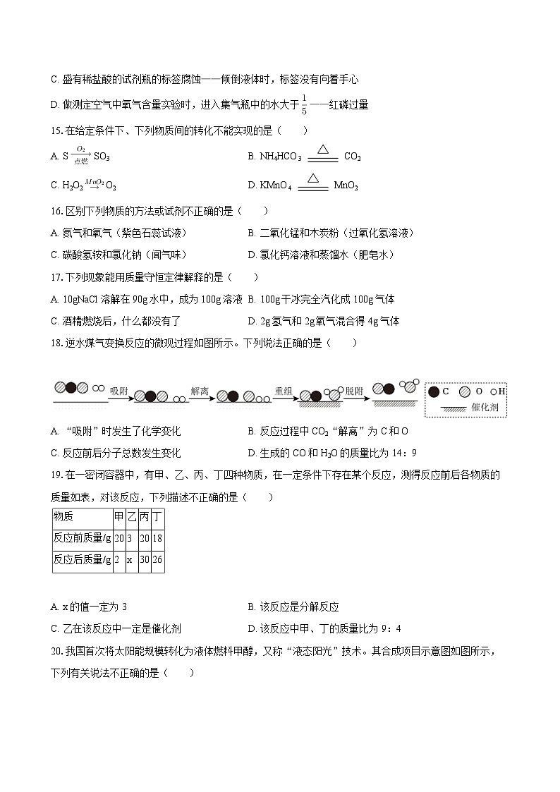 2025-2026学年江苏省扬州市邗江区九年级（上）期中化学试卷（B卷）-自定义类型第3页